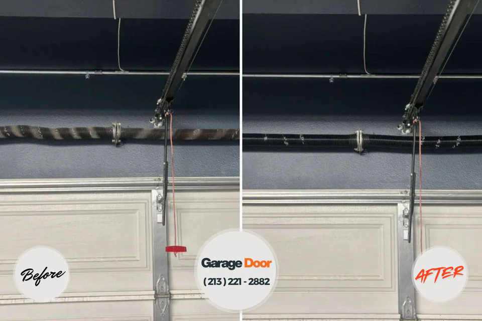 Before and after: garage door repair American Fork, UT